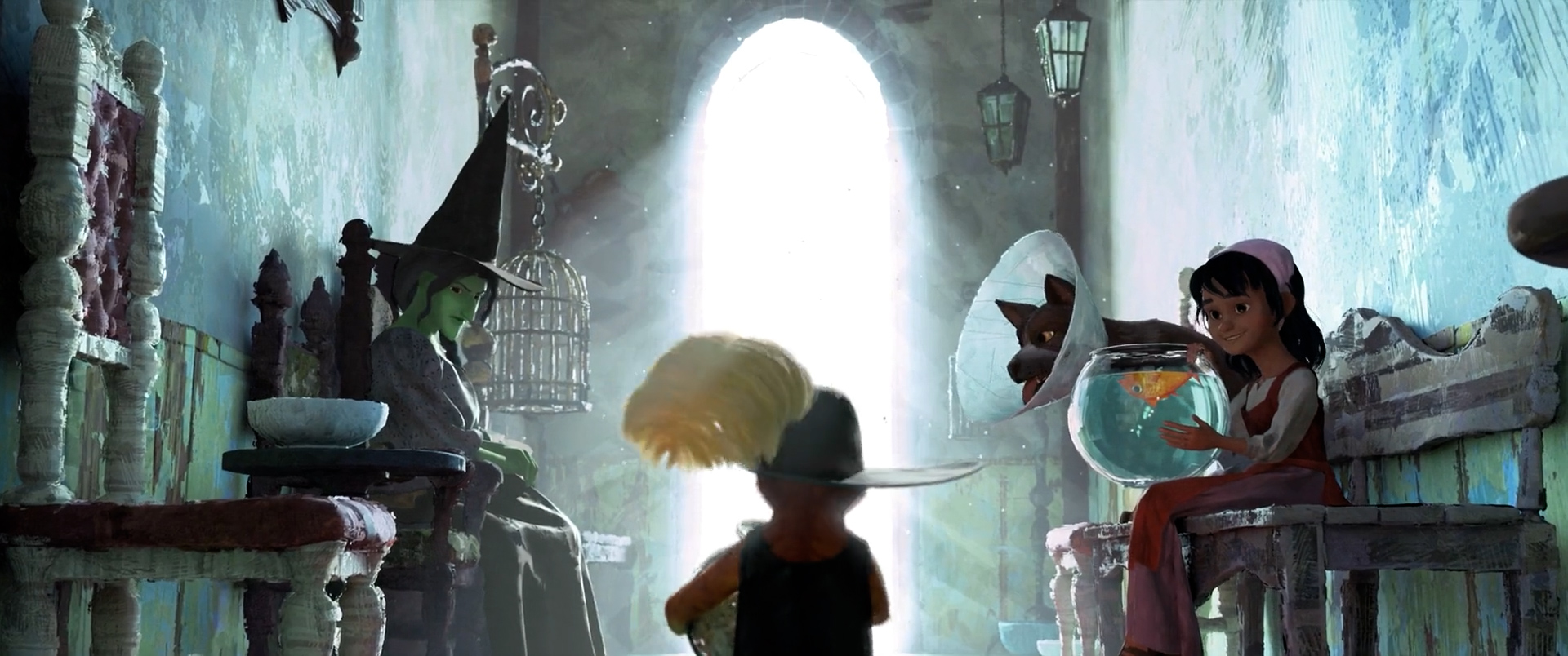 Wicked Witch from Shrek universe cameo in the doctor's waiting room in Puss in Boots: The Last Wish